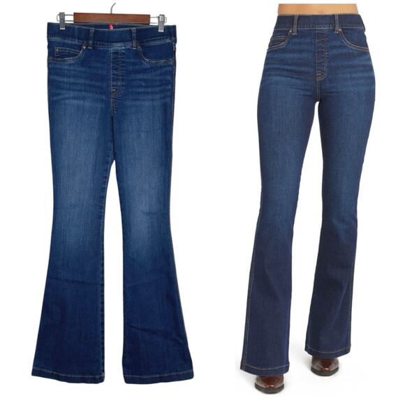 Spanx | Women | EveryWear Midnight Shade Stretch Pull On Flare Jeans | Medium - Picture 1 of 12